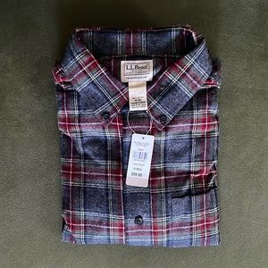 NWT L.L. Bean Scotch Plaid Flannel Shirt